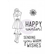 Mixed Media Doll Cling Stamp Set - Warm Wishes